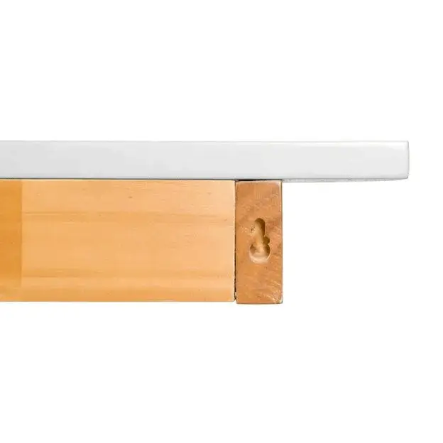 PRATELEIRA 6,5 CM X 1 M X 20 CM ALENTO - BRANCO/AMÊNDOA - Foto 5