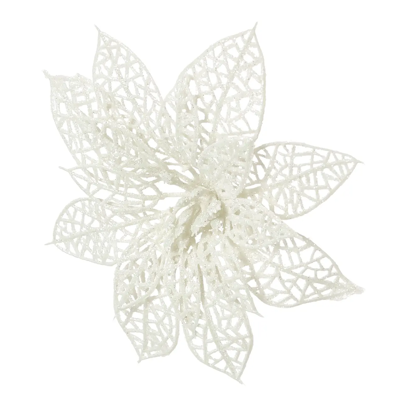 KIT COM 2 ADORNOS FLOR VILAREJO NOEL - BRANCO - Foto 3