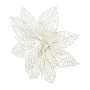KIT COM 2 ADORNOS FLOR VILAREJO NOEL - BRANCO - Foto 3