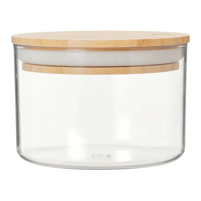 POTE HERMÉTICO 450 ML BAMBUCCI - INCOLOR/BAMBU - Foto 2