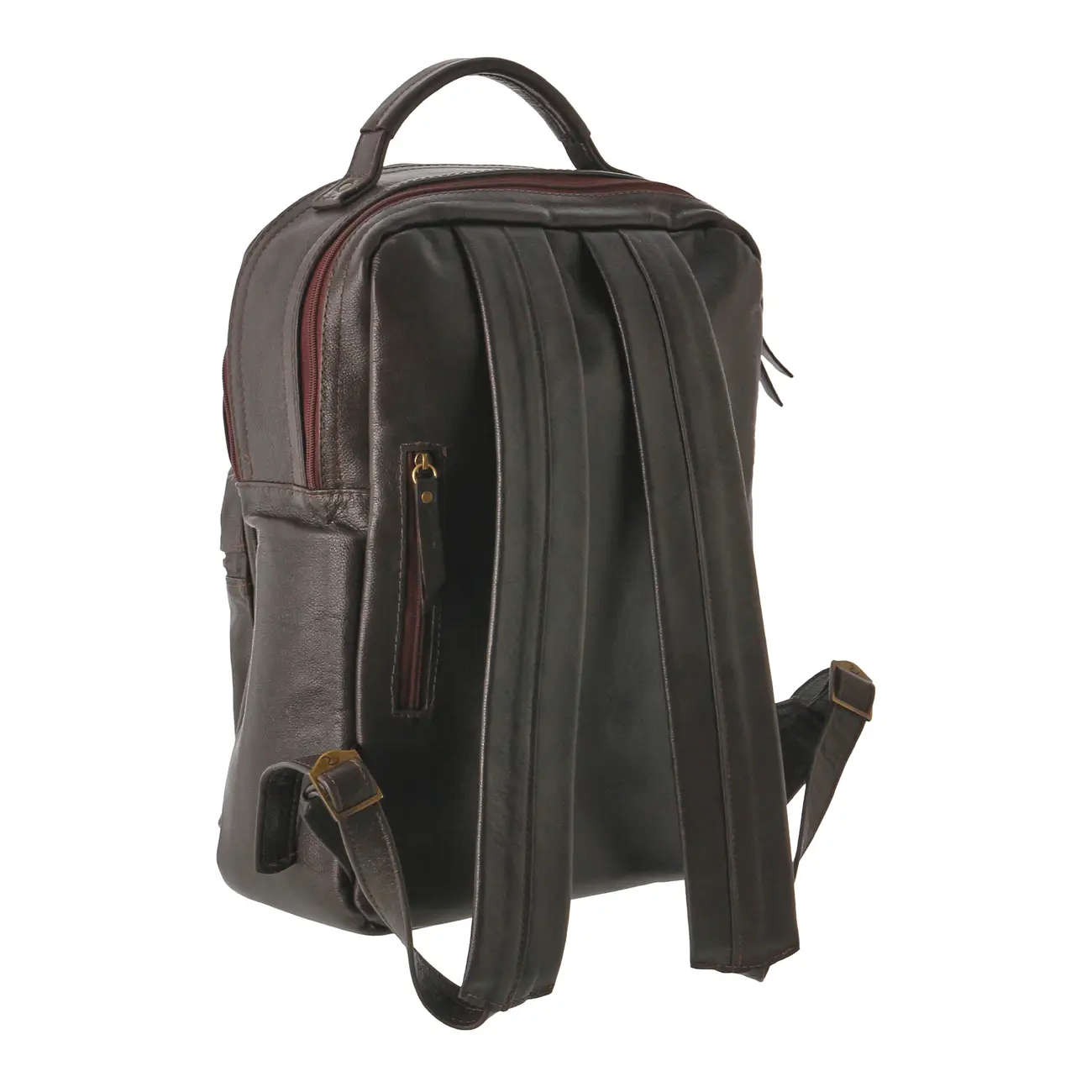 MOCHILA ON THE GO - COURO MARROM DE LEI - Foto 8