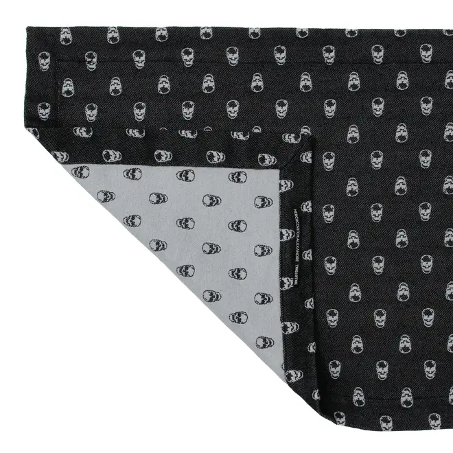 CAMINHO DE MESA 45 CM X 1,42 M CAVEIRA - PRETO/BRANCO - Foto 3