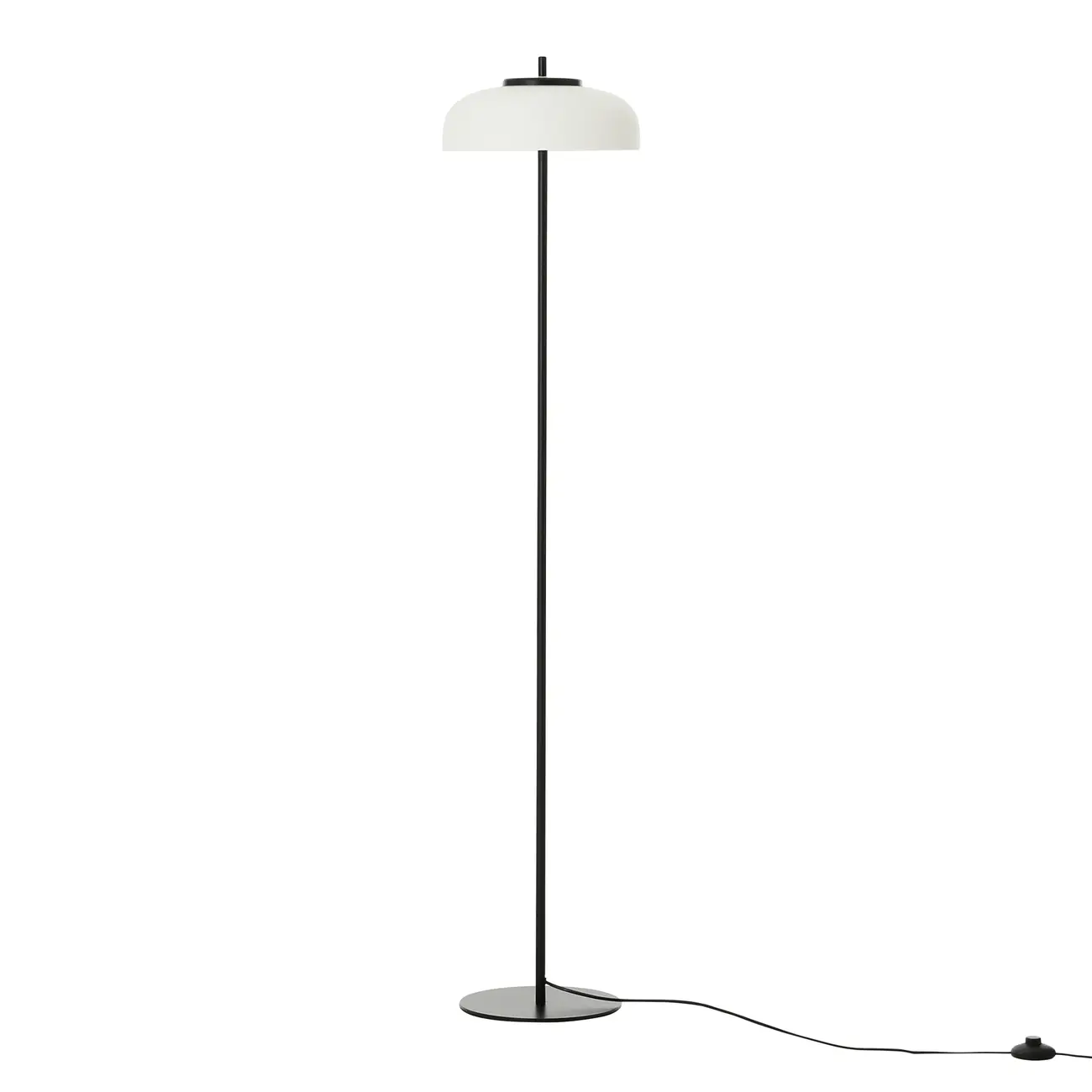 LUMINÁRIA DE CHÃO LED CURVED - PRETO/FROST - Foto 1