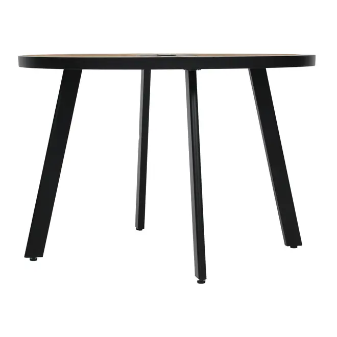MESA PARA ÁREA EXTERNA REDONDA 1,10 M SUMMERLAND - PRETO/NOZES - Foto 4