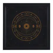 QUADRO ANCIENT FUTURES 30 CM X 30 CM - PRETO/DOURADO - Foto 1