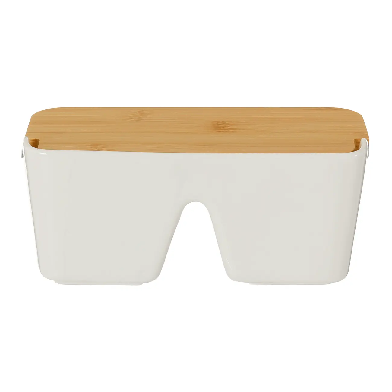 SALEIRO COM TAMPA DUPLO AREIAL - BRANCO/BAMBU - Foto 11