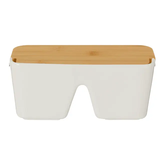 SALEIRO COM TAMPA DUPLO AREIAL - BRANCO/BAMBU - Foto 11
