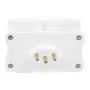 ADAPTADOR COM 2 SAÍDAS/2 PLUGUES/FIO TERRA E SAÍDAS USB CONNECT - BRANCO - Foto 3