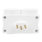 ADAPTADOR COM 2 SAÍDAS/2 PLUGUES/FIO TERRA E SAÍDAS USB CONNECT - BRANCO - Foto 3