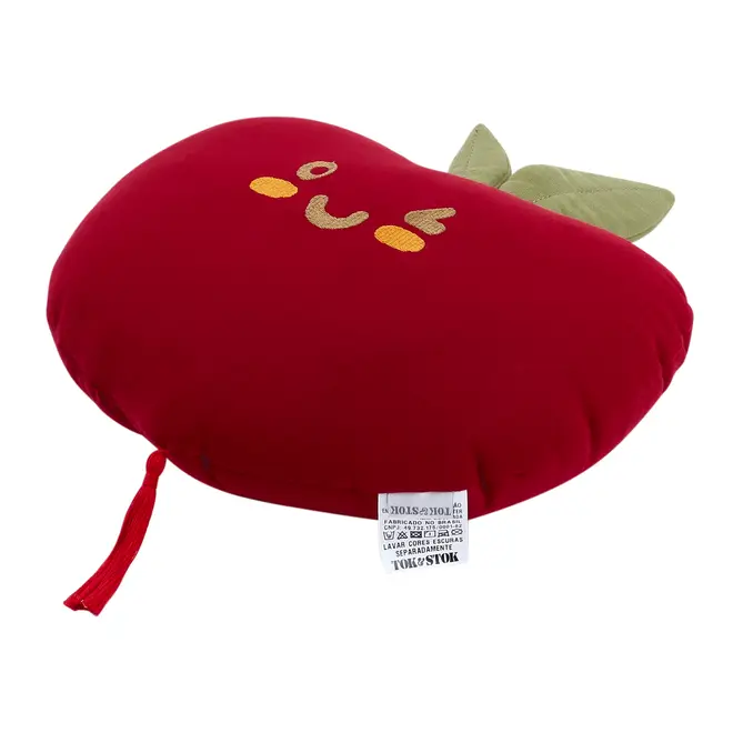 ALMOFADA 35 CM X 31 CM DA HORTINHA MAÇA - VERMELHO/SÁLVIA - Foto 2