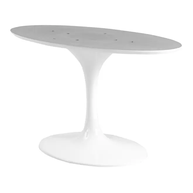 BASE DE MESA DE JANTAR CENTRAL OVAL AU 1,98 M TULIPE - BRANCO BRILHANTE - Foto 2
