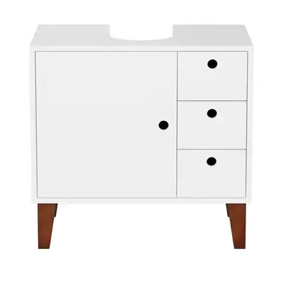 GABINETE DE BANHEIRO COLUNA 1 PORTA/3 GAVETAS LIVA