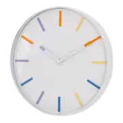 RELÓGIO DE PAREDE TIC TAC 34 CM - BRANCO/CORES CALEIDOCOLOR - Foto 2