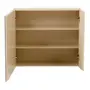 ARMÁRIO DE BANHEIRO COM ESPELHO 2 PORTAS 80 CM X 70 CM RIBS - AREIA/PRATA - Foto 6