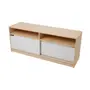 RACK 2 PORTAS DE CORRER 1,35 M X 39 CM WINK - NATURAL WASHED/BRANCO - Foto 2