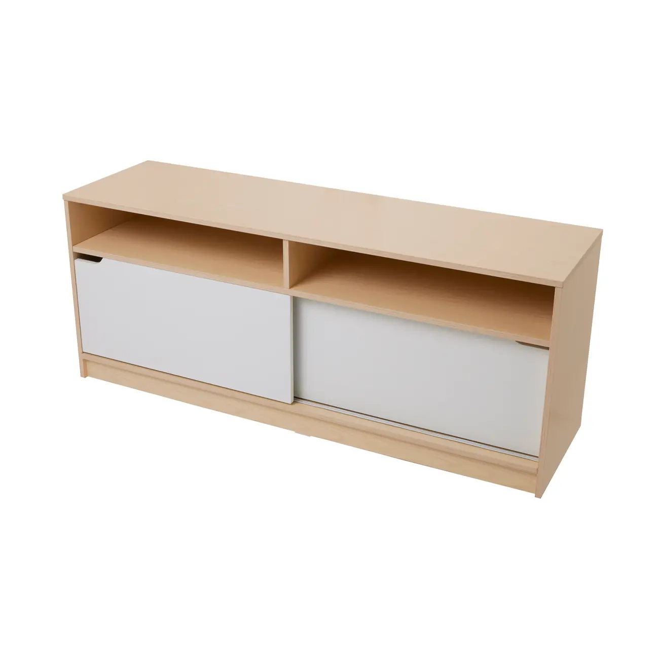 RACK 2 PORTAS DE CORRER 1,35 M X 39 CM WINK - NATURAL WASHED/BRANCO - Foto 2