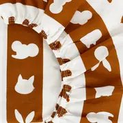 LENÇOL COM ELÁSTICO SOLTEIRO INFANTIL 88 CM X 1,88 M X 30 CM FEIRA DOS BICHOS - OFF WHITE/CASCA DE URUCUM - Foto 3