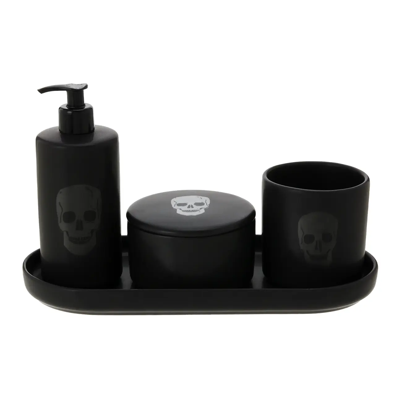 KIT BANCADA 4 PEÇAS CAVEIRA - PRETO - Foto 1