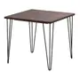 MESA DE JANTAR MESA 80 CM X 80 CM ZAHARA - PRETO/NOZES RÚSTICO - Foto 6