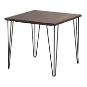MESA DE JANTAR MESA 80 CM X 80 CM ZAHARA - PRETO/NOZES RÚSTICO - Foto 6