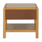 MESA DE CABECEIRA 1 GAVETA KANT - CAMELO/AMÊNDOA - Foto 8