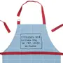 AVENTAL IDA - VAI TER LOUÇA - AZUL CLARO/VERMELHO - Foto 5