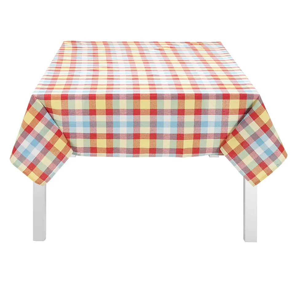 TOALHA DE MESA 1,40 M X 1,40 M COLONIAL - AZUL/MULTICOR - Foto 1