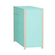 CÔMODA 4 GAVETAS/1 PORTA 1,07 M X 42 CM PIN PLAY - NATURAL WASHED/MENTA - Foto 17
