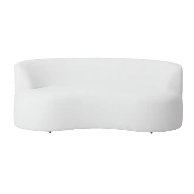 SOFÁ 2 LUGARES ÔNDULO - BOUCLÉ BRANCO - Foto 1