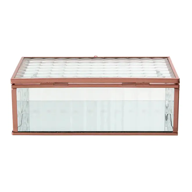 CAIXA 6 CM X 18 CM X 12 CM MINIMALIST - INCOLOR/COBRE - Foto 5