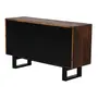 BUFFET 3 PORTAS 1,35 M X 40 CM NIARA - NOZES RÚSTICO/PRETO - Foto 10