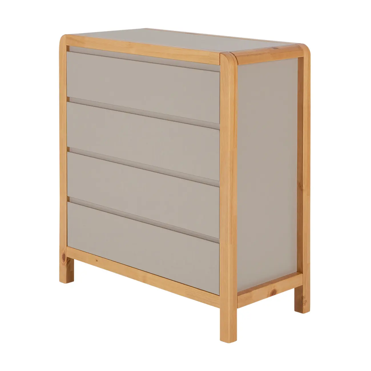 CÔMODA 4 GAVETAS 90 CM X 45 CM KANT - CAMELO/AMÊNDOA - Foto 11