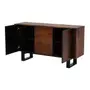 BUFFET 3 PORTAS 1,35 M X 40 CM NIARA - NOZES RÚSTICO/PRETO - Foto 8