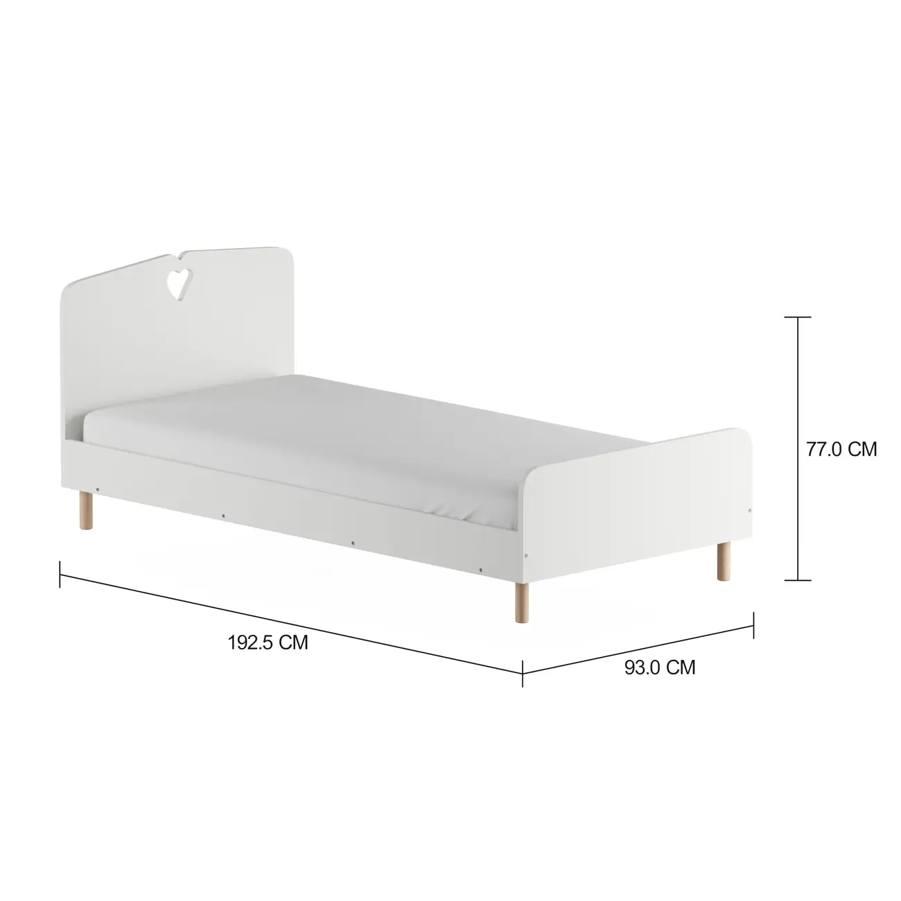 MY LITTLE LOVE CAMA SOLTEIRO 88 CM - BRANCO/NATURAL WASHED - Foto 5