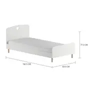 MY LITTLE LOVE CAMA SOLTEIRO 88 CM - BRANCO/NATURAL WASHED - Foto 5