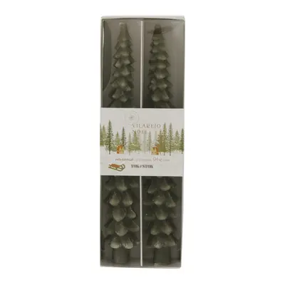 KIT COM 2 VELAS CASTIÇAL VILAREJO NOEL ÁRVORE