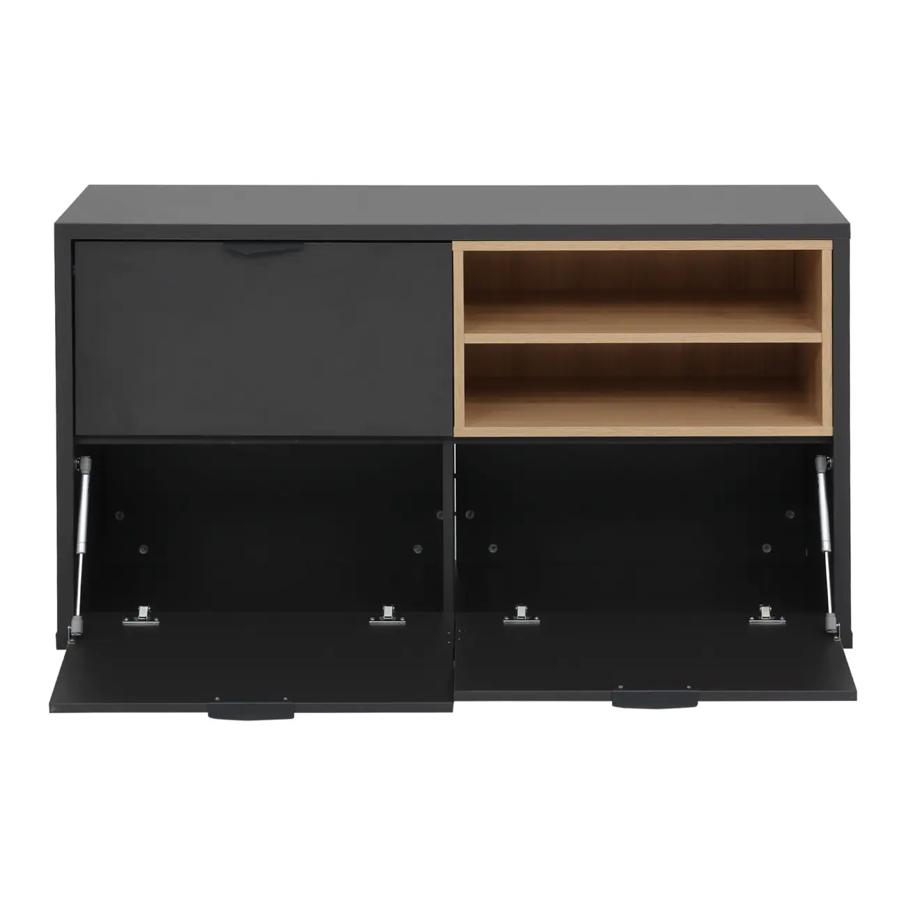 ARMÁRIO PARA ESCRITÓRIO BAIXO 3 PORTAS BASCULANTES ALETA - KONKRET/OAK TAMMI - Foto 3