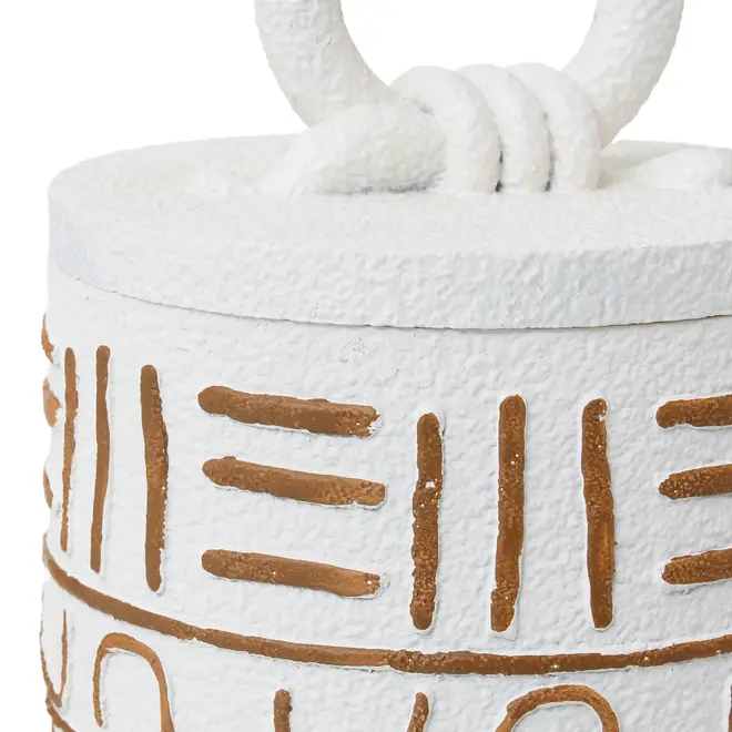 CAIXA 15 CM X 15 CM X 20 CM LIWALE - BRANCO/CANELA DO CEILÃO - Foto 7
