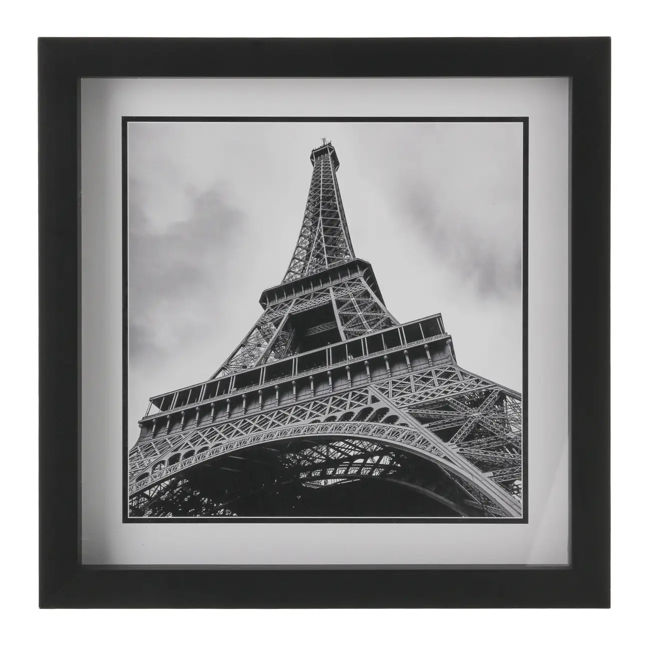 QUADRO 30 CM X 30 CM TOUR EIFFEL - PRETO/BRANCO - Foto 1