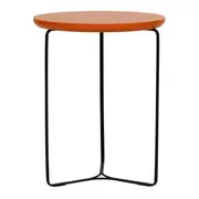 MESA LATERAL REDONDA 40 CM TRIQUET - PRETO/TERRACOTA - Foto 1