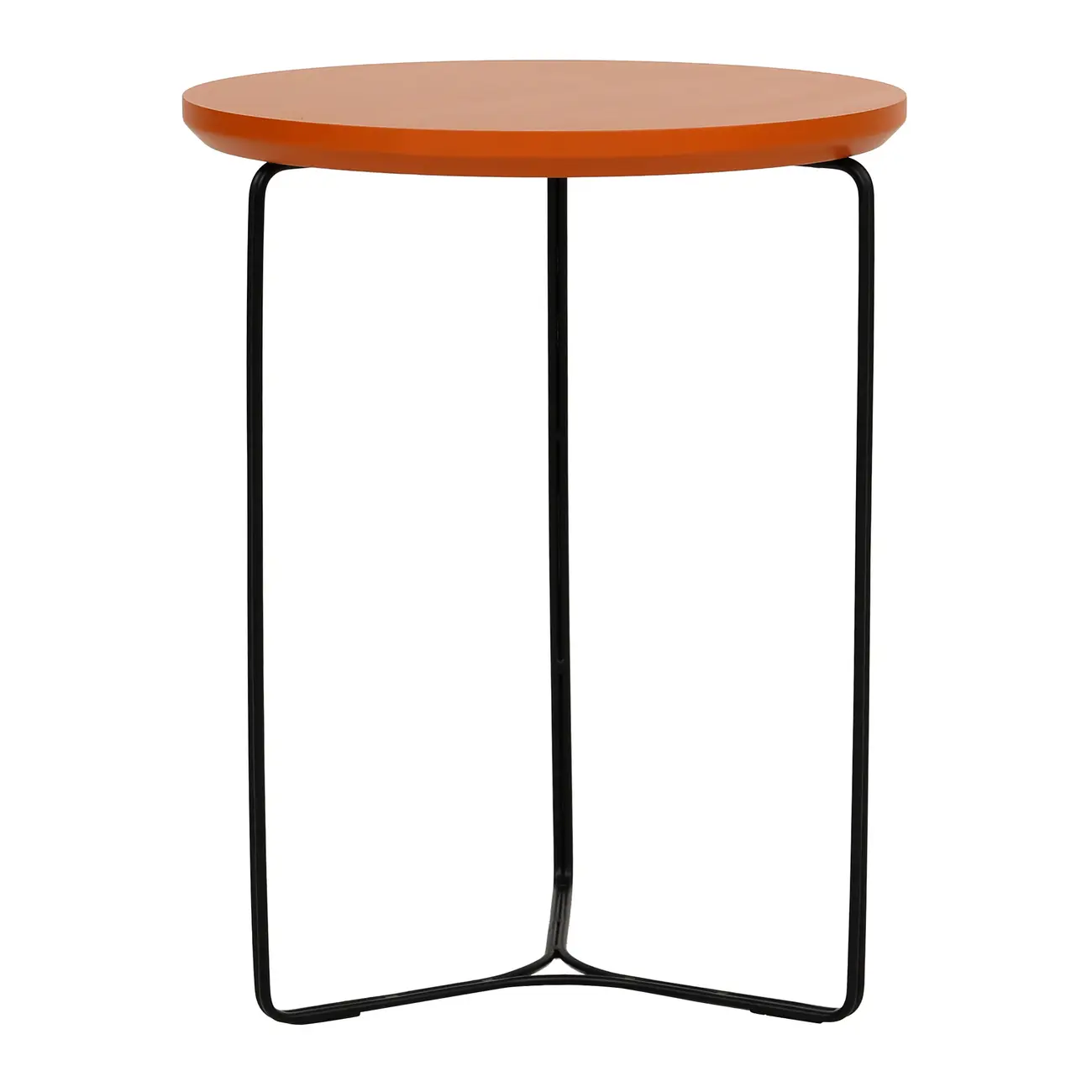 MESA LATERAL REDONDA 40 CM TRIQUET - PRETO/TERRACOTA - Foto 1