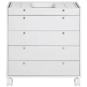 NAMI ESTRUTURA CÔMODA 5 GAVETAS 80X45 - BRANCO - Foto 1