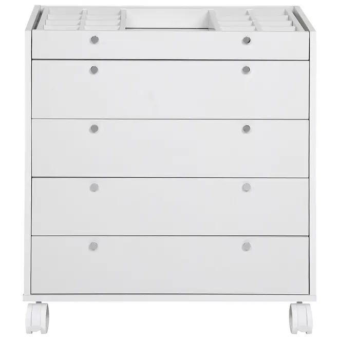 NAMI ESTRUTURA CÔMODA 5 GAVETAS 80X45 - BRANCO - Foto 1