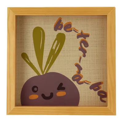 QUADRO 20 CM X 20 CM DA HORTINHA BETERRABA