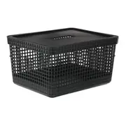 CAIXA 22 CM X 38 CM X 28 CM GRID - PRETO - Foto 1