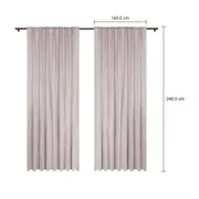 CORTINA BLACKOUT 100% 2 PEÇAS 1,40 M X 2,40 M INDALS - CINZA - Foto 2