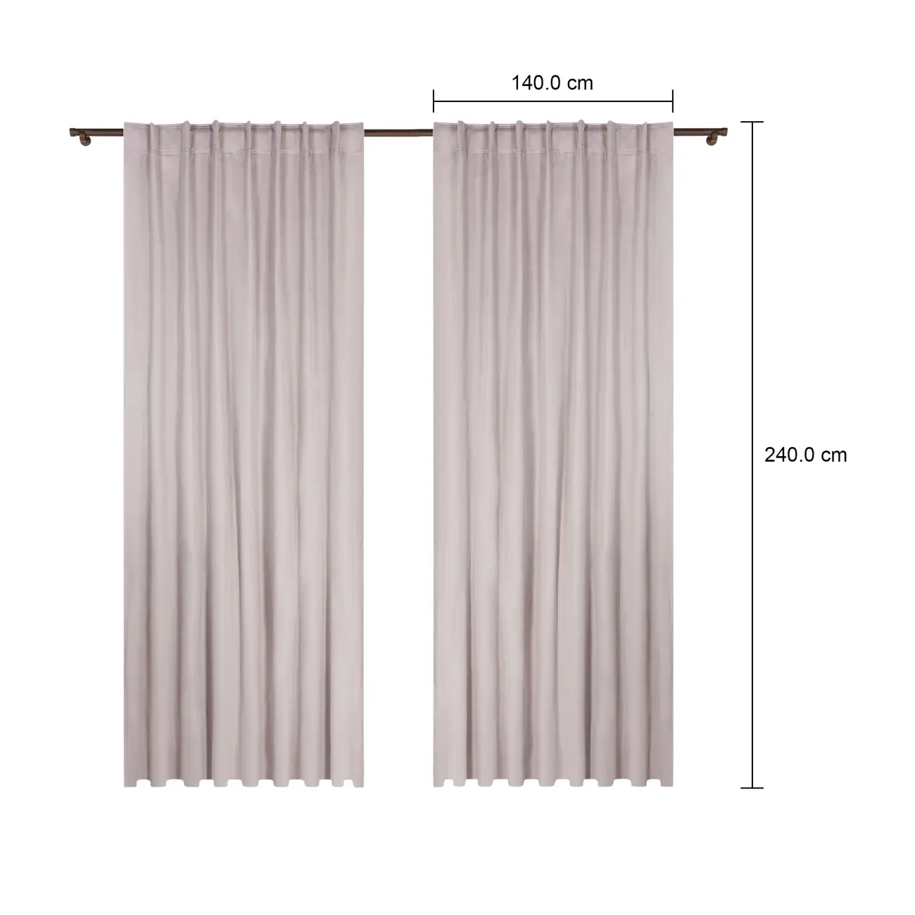 CORTINA BLACKOUT 100% 2 PEÇAS 1,40 M X 2,40 M INDALS - CINZA - Foto 2