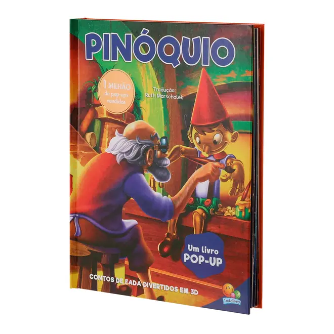 CONTOS DE FADA DIVERTIDOS EM 3D: PINOQUIO LIVRO INFANTIL - MULTICOR - Foto 2
