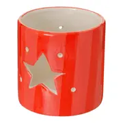 SUPORTE VELA RÉCHAUD ESTRELA 8 CM COLORFUN XMAS - VERMELHO - Foto 2