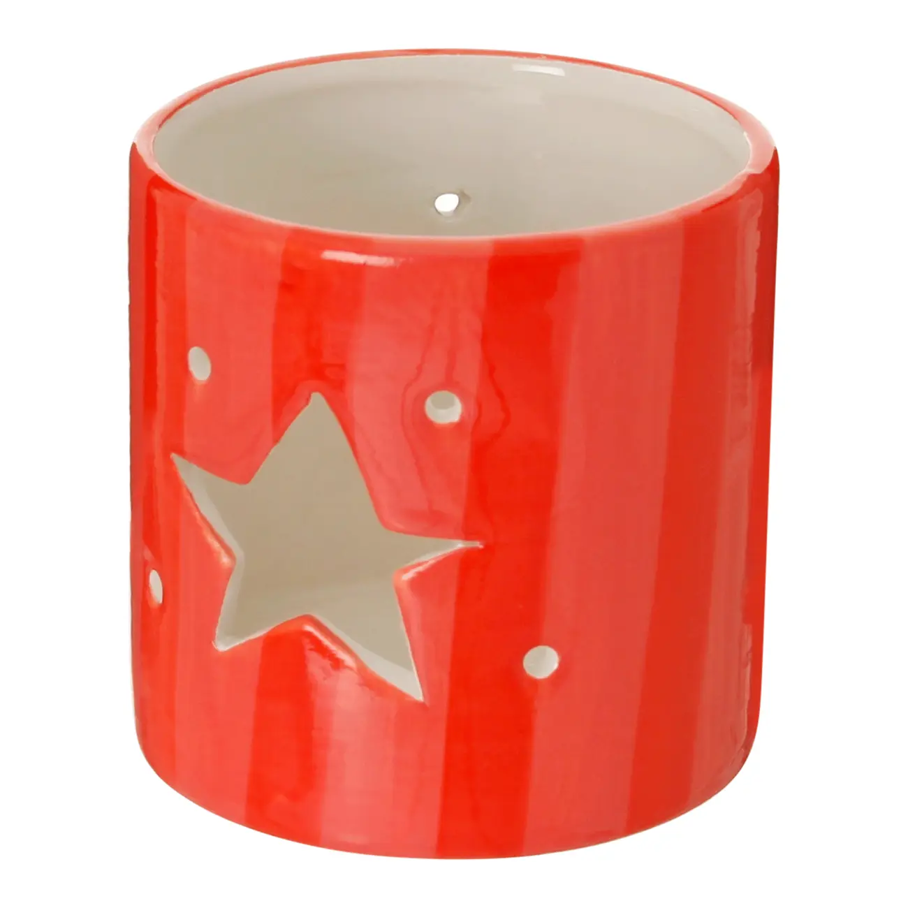 SUPORTE VELA RÉCHAUD ESTRELA 8 CM COLORFUN XMAS - VERMELHO - Foto 2